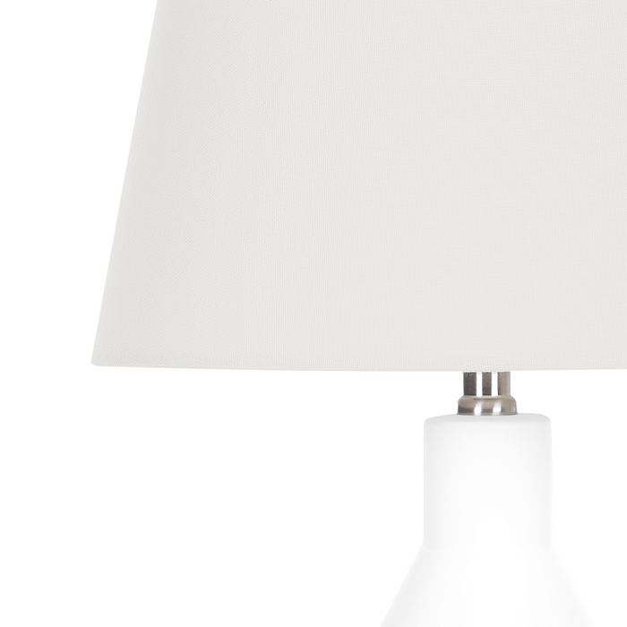 Beliani - LAMBRE - Tafellamp - Wit - Keramiek