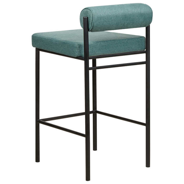 Beliani - AMAYA - Barkruk set van 2 - Blauwgroen - Polyester