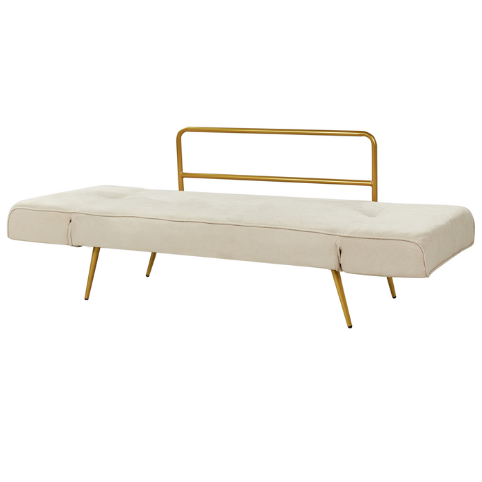 Beliani - SAARELA - Slaapbank - Beige - Polyester