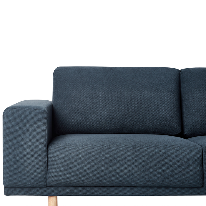 Beliani - NIVALA - Driezitsbank - Donkerblauw - Polyester