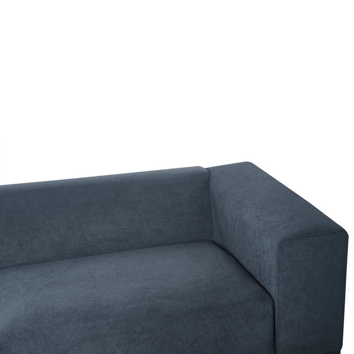 Beliani - NIVALA - Driezitsbank - Donkerblauw - Polyester