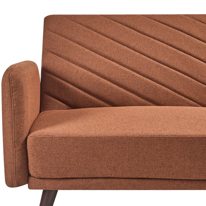 Beliani - SENJA - Slaapbank 3-zits - Oranje - Kunstlinnen