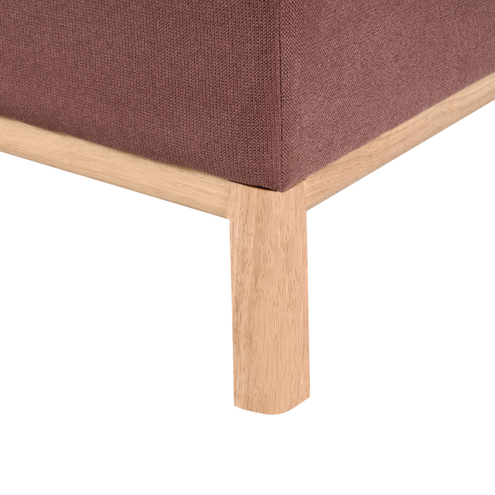 Beliani - SOSJO - Hoekbank - Bordeaux - Rechtszijdig - Polyester