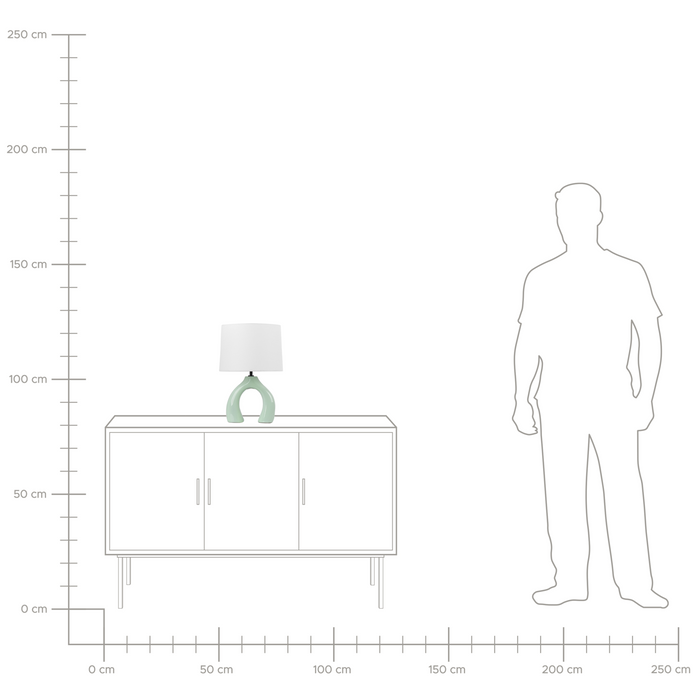 Beliani - ABBIE - Tafellamp - Lichtgroen - Keramiek