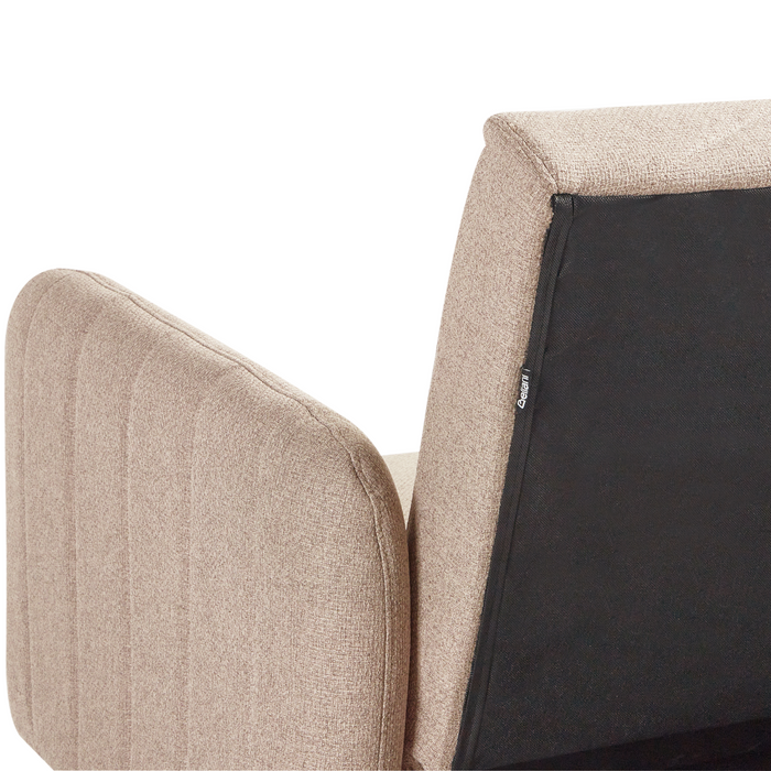 Beliani - SENJA - Slaapbank 3-zits - Lichtbruin - Kunstlinnen