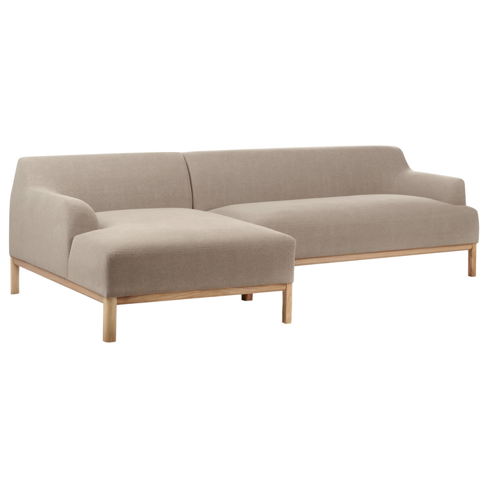 Beliani - SOSJO - Hoekbank - Taupe - Rechtszijdig - Polyester