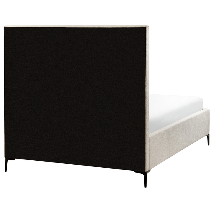 Beliani-SEZANNE-Slaapkamerset-Gebroken wit-140 x 200 cm-Bouclé