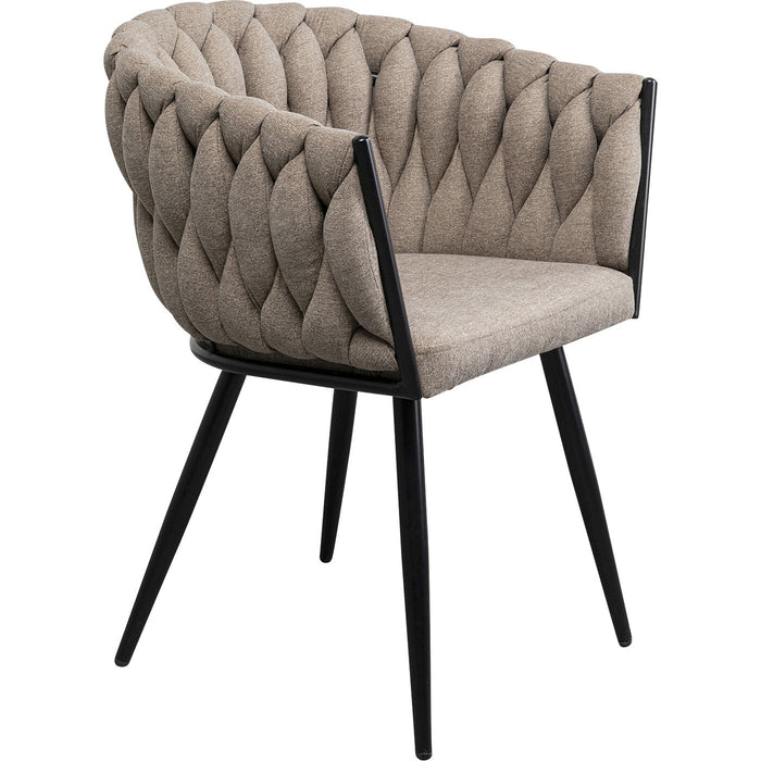 Kare Design Dean Stoel met armleuningen beige