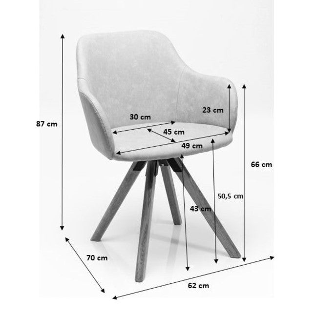 Kare Design Lady Loco draaistoel - taupe