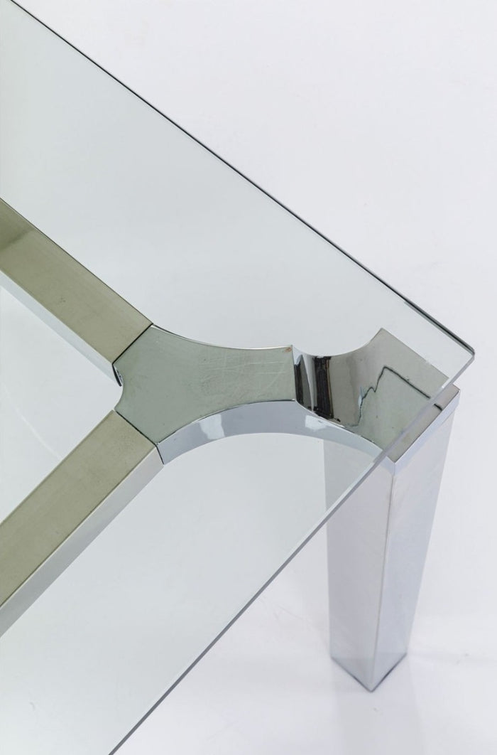 Kare Design Lorenco Hoekbureau - Glas En Chroom