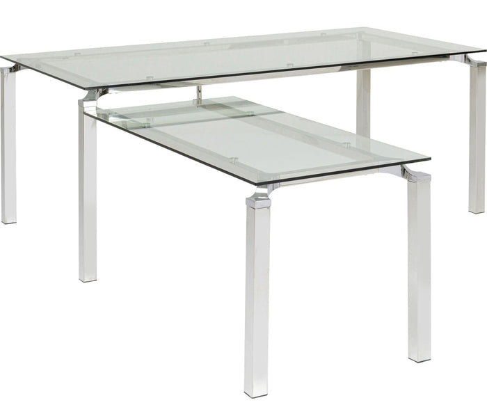 Kare Design Lorenco Hoekbureau - Glas En Chroom