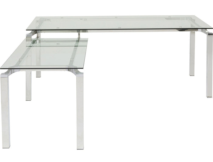 Kare Design Lorenco Hoekbureau - Glas En Chroom