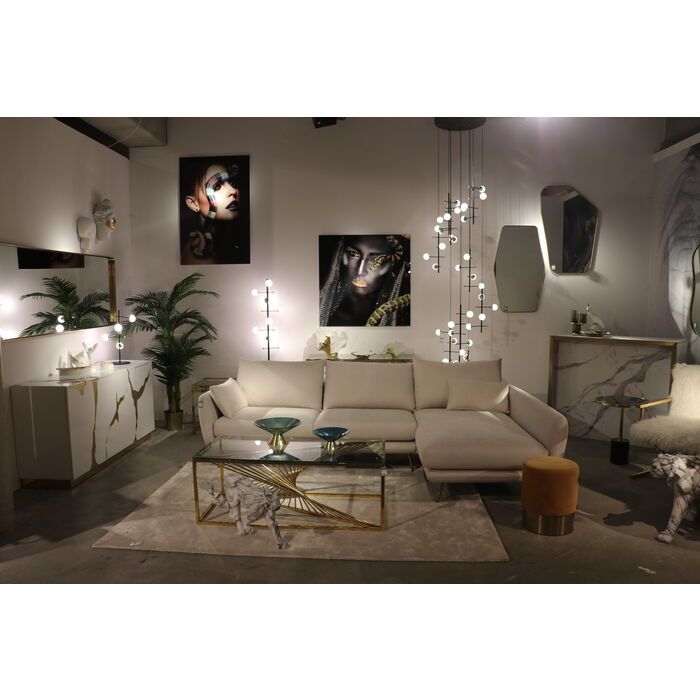 Kare Design Laser Salontafel Glas - Goud