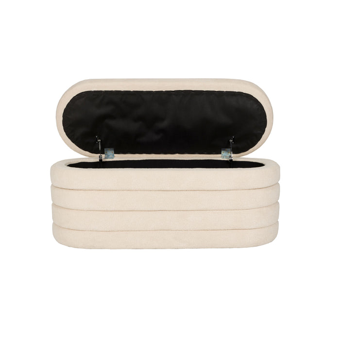 Housecraft Living Zuma bankje Bouclé Wit| Beige