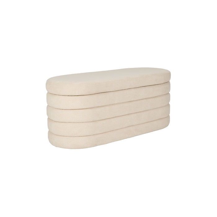 Housecraft Living Zuma bankje Bouclé Wit| Beige