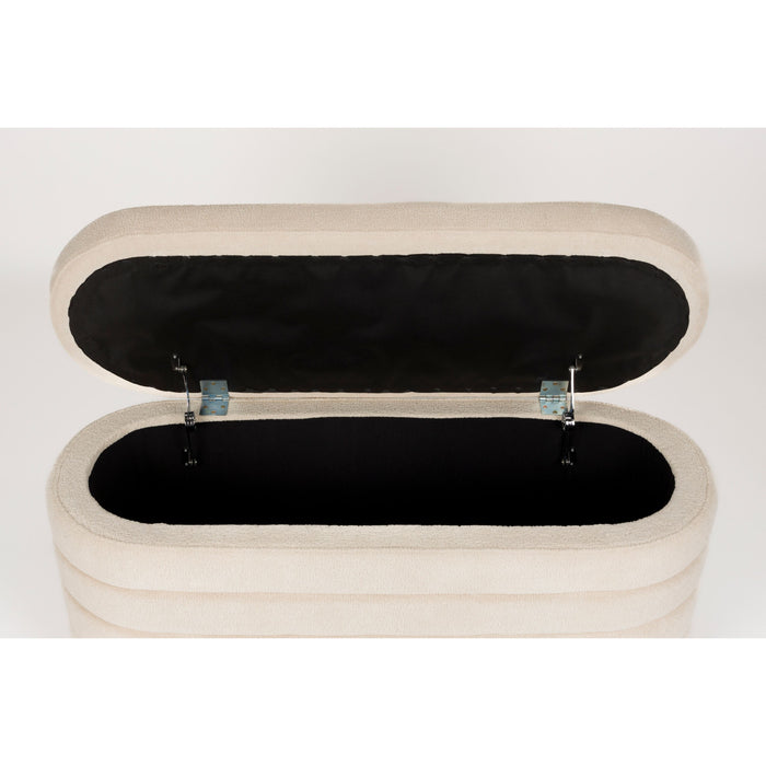 Housecraft Living Zuma bankje Bouclé Wit| Beige