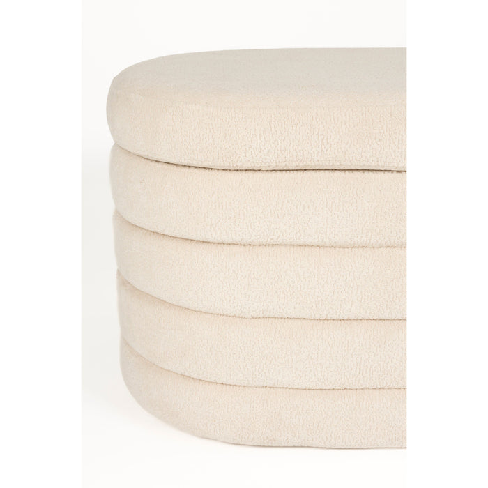 Housecraft Living Zuma bankje Bouclé Wit| Beige