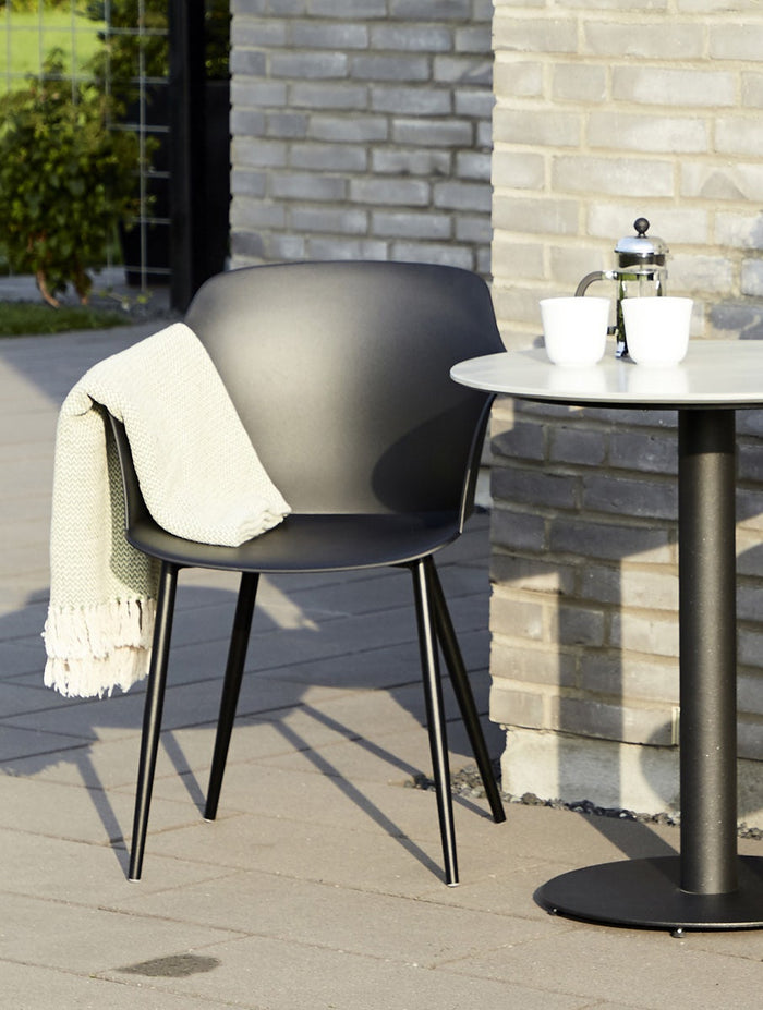 Lisomme Dian kunststof tuinstoel zwart