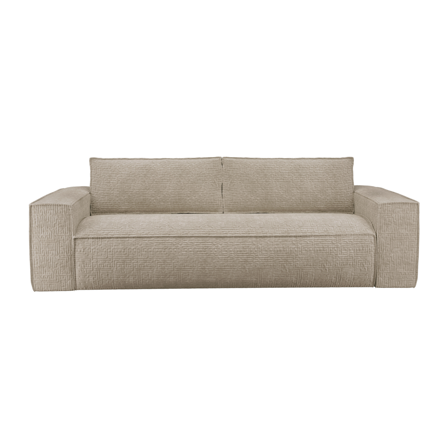 Express slaapbank dunlopillo beige gedessineerd fluweel 160cm