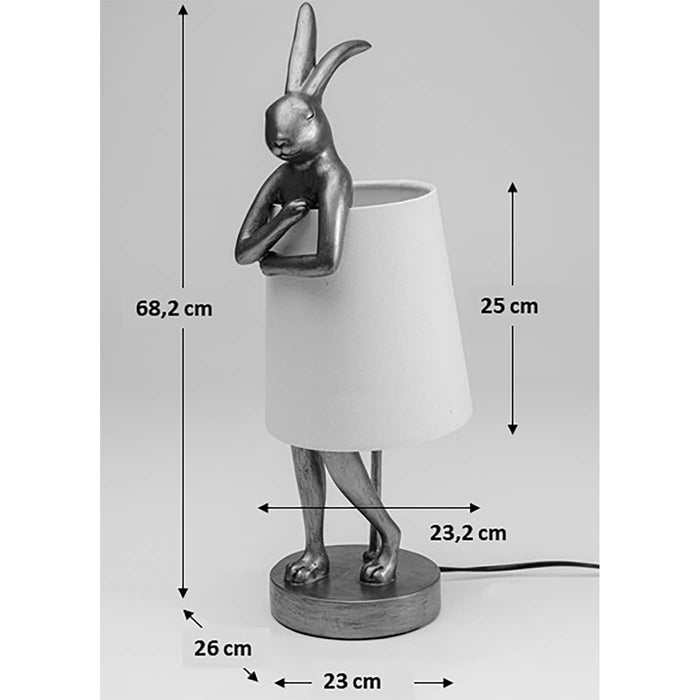 Kare Design Animal Rabbit Tafellamp 68 Cm - Mat Zwart