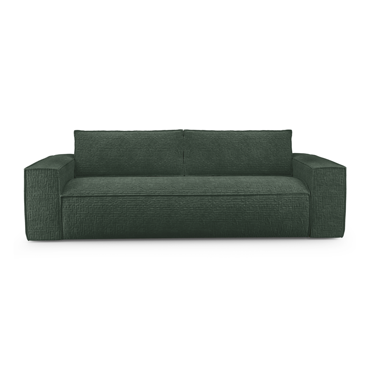 Express slaapbank dunlopillo fluweel groen patroon 160cm