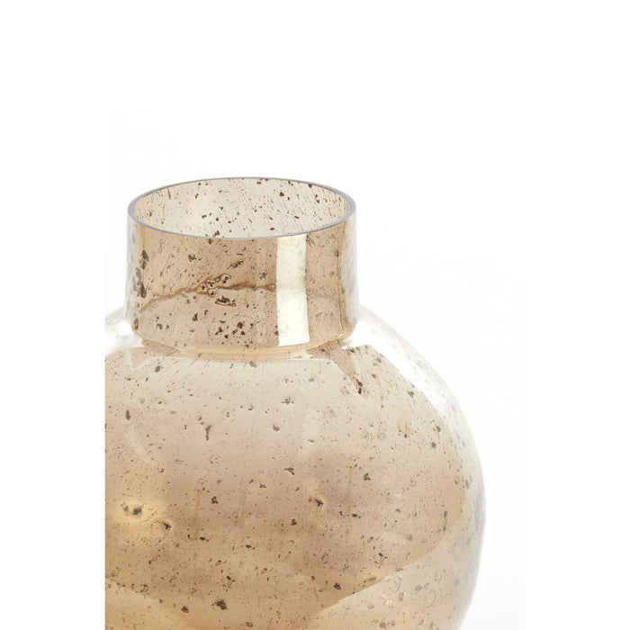 Light & Living Light&living Vaas Ø31x38 cm DUSIT glas steenslag amber