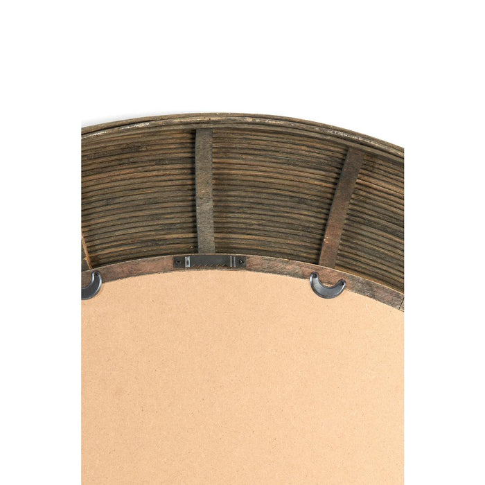 Light & Living Piedre spiegel Ø109,5x4,5 cm - rotan bruin