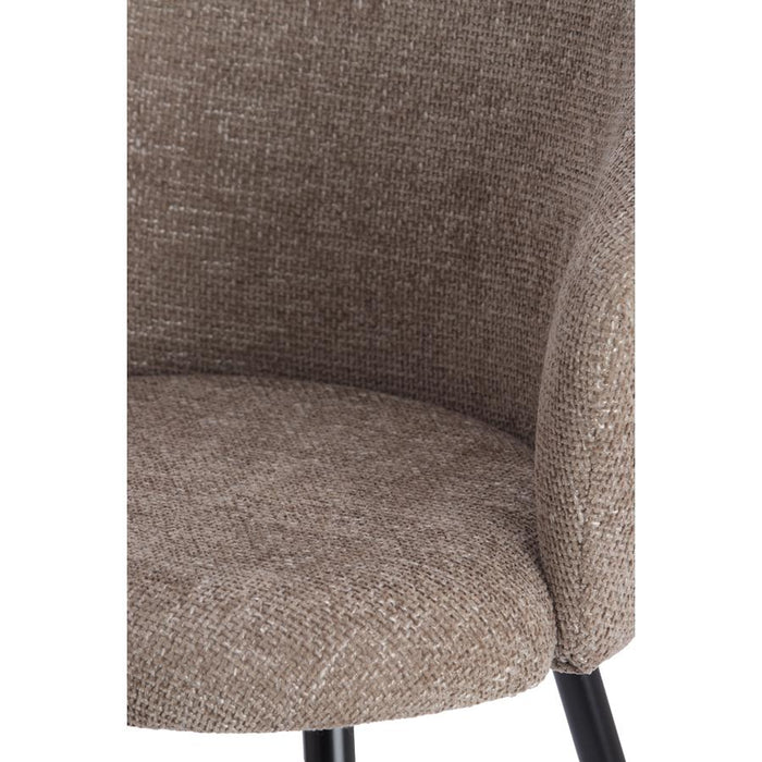 Light & Living Radaja eetkamerstoel - taupe|zwart