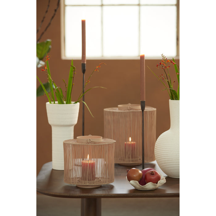 Light&living Vaas deco Ø19x38 cm ALSACIA keramiek mat crème