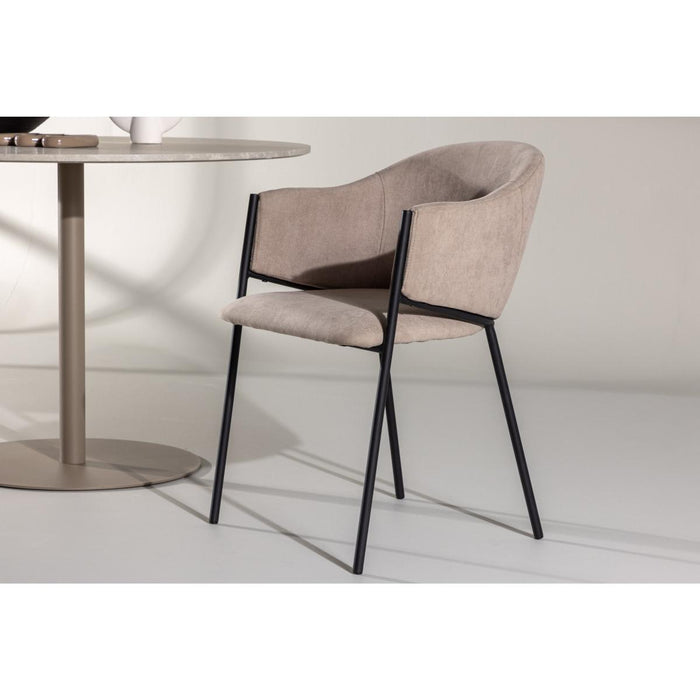 Svea - Eveline eetkamerstoel - velvet - beige