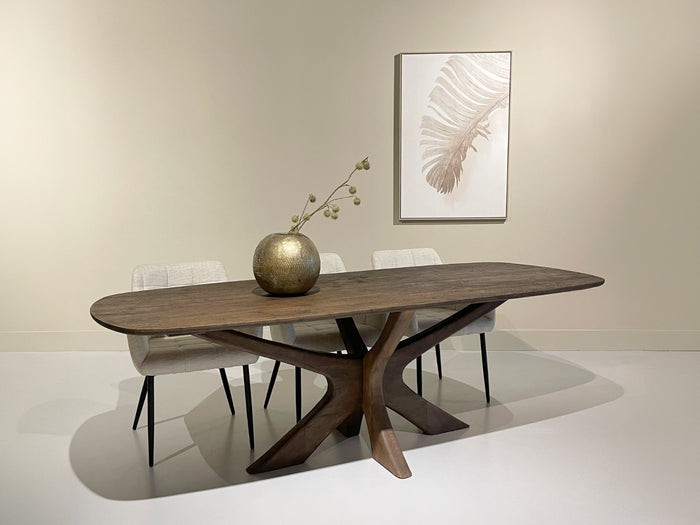 Brix - Eetkamertafel Montreaux - Bruin - Mangohout - 220 cm