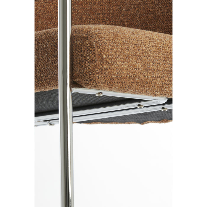 Light&living Eetkamerstoel 56x52x72 cm ADANTE karamel+chroom