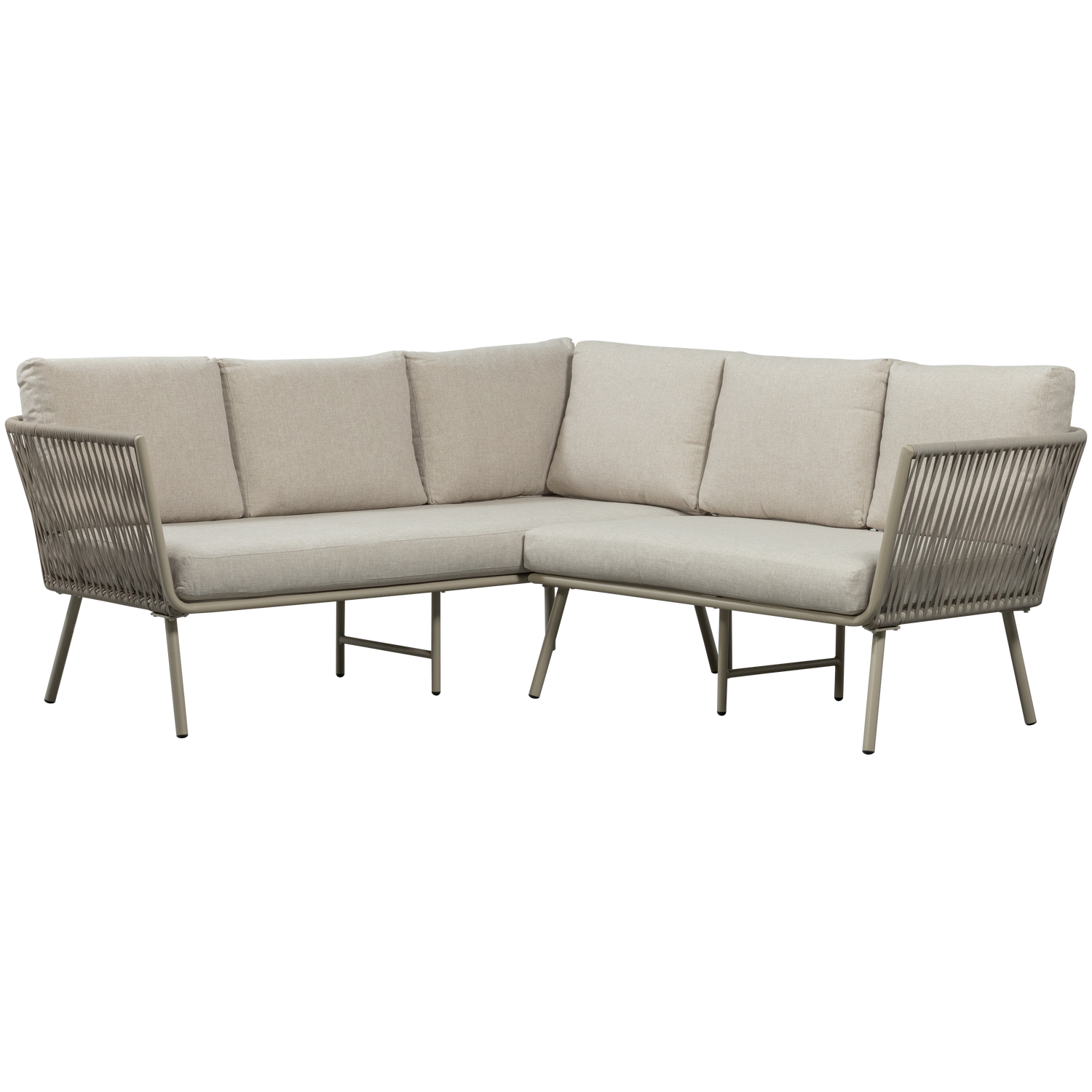 WOOOD Claunk Loungeset - Metaal - Zand|Taupe - 69x180x180