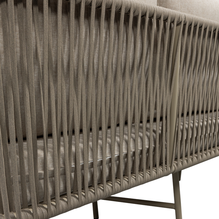 WOOOD Claunk Loungeset - Metaal - Zand|Taupe - 69x180x180