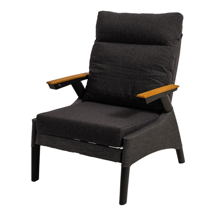 Lesli Living Loungestoel Florence Tessile - zwart