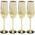 Kare Design Diamond champagneglazen goud 4st