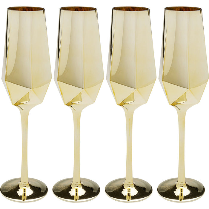 Kare Design Diamond champagneglazen goud 4st