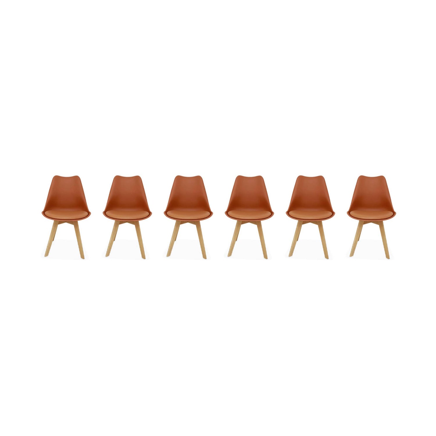 sweeek - Set van 6 eetkamerstoelen, 42x55x81cm