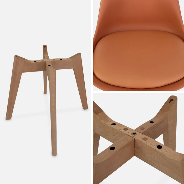sweeek - Set van 6 eetkamerstoelen, 42x55x81cm