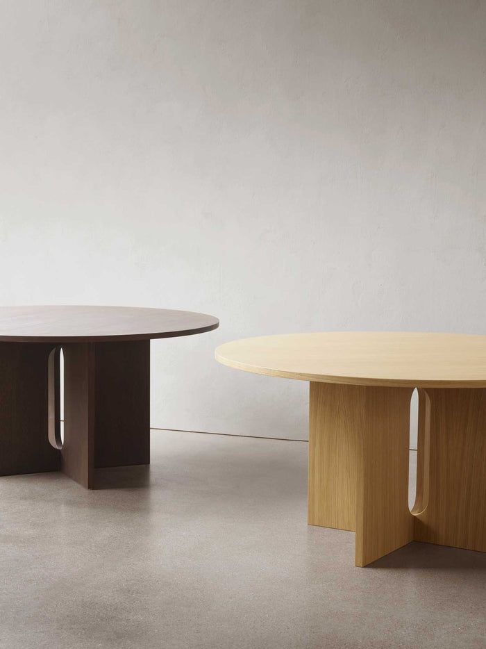 Audo Copenhagen Androgyne eettafel Ø120 naturel eiken, Grey Galaxy