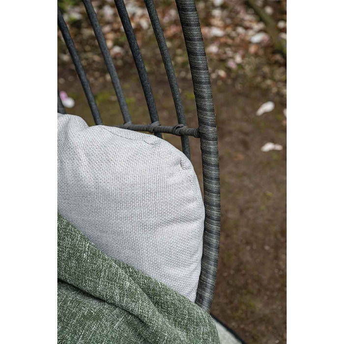 Panama hangstoel - eivorm - carbon black - earl grey - valley sand