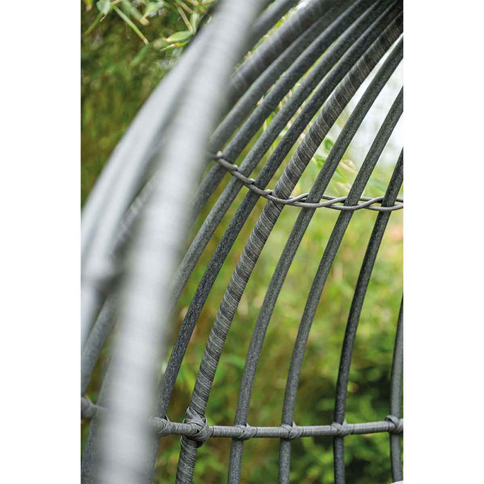 Panama hangstoel - eivorm - carbon black - earl grey - valley sand