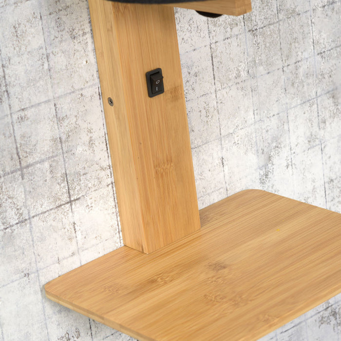 GOOD&MOJO Wandlamp Andes - Bamboe|Lichtgrijs - 19x24x36cm