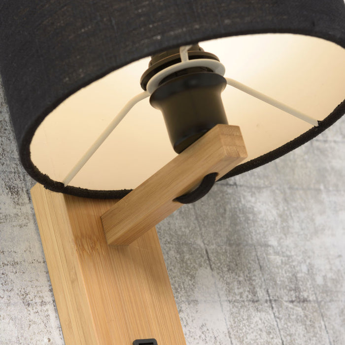 GOOD&MOJO Wandlamp Andes - Bamboe|Lichtgrijs - 19x24x36cm