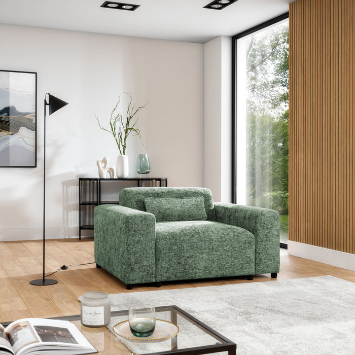 by fonQ Velura Fauteuil - Chenille - Groen