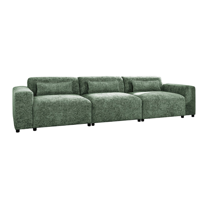 by fonQ Velura 3-zitsbank - Chenille - Groen