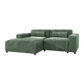 by fonQ Velura Hoekbank Links - Chenille - Groen