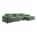 by fonQ Velura Hoekbank Rechts Big - Chenille - Groen