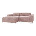 by fonQ Velura Hoekbank Links - Chenille - Oudroze