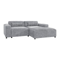 by fonQ Velura Hoekbank Rechts - Chenille - Grijs